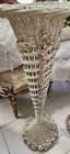 1 Antique Barbola Gesso Roses  Flowers   Garlands   Swags Of Florals  Vase  2