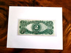 1917  2 Two Dollar Bill Legal Tender Large Size horse Blanket  Red Seal Fr60