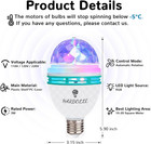 2-pack Disco Light Bulbs Rotating For Parties   Fit E26 e27 Base  Rgb Color Chan
