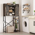 Over The Toilet Storage Cabinet With Shelves   Doors Toilet Shelf Space Saver
