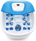 New Foot Spa Bath Massager With Heat Bubbles Vibration  Pedicure  16 Rollers