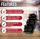Replacement Window Master Switch - Double Auto Button Compatible W Honda Accord 