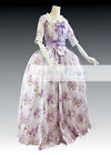 Georgian Bridgerton Colonial Lady Princess Queen Dress Halloween Costume 393