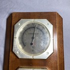 Vintage Sunbeam Wooden Barometer Thermometer Humidity Made In Usa