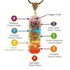 Orgonite Pendant Unisex Necklace Natural Stone 7 Chakra Healing Energy Reiki
