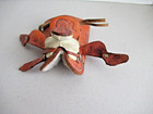 Vintage Western Cowboy Leather Miniature Toy Horse Saddle 4  Long Traditional