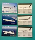 7 United Airlines Fleet Collectors Cards Including The 747