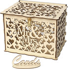 Rustic Wedding Decorations - Card Box With Lock For Reception  Bridal Shower  An