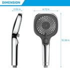 Rv Shower Head With Hose And On Off Switch  3-spray Camper Chrome dark Gray