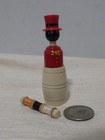 Antique Etui Celluloid Sewing Needle Case Figural Novelty Man Red Top Hat German