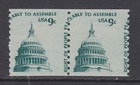 Us Sc 1616 Mnh  1975 9c Capitol Dome Coil Pair  Vertical Misperf  Vf Error