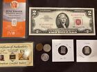 8 Piece Lot     2000 Year Old Ancient Coin 3 Silver Bars  Gold Bar   2 Red Estate