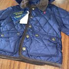 Nwt Polo Ralph Lauren Quilted Jacket Toddler Sz 2t Boy   s Navy Corduroy Collar