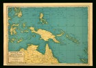 1943 Vintage Oceania Map Of The South Pacific Ocean Area Wwii Era Original Dated