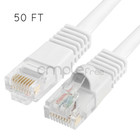 50ft Cat5 Cat5e Cable Ethernet Lan Network Rj45 Patch Cord Internet White New