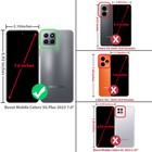 For Boost Celero 5g  Plus 2023 Phone Case Brushed Armor Tpu Cover tempered Glass
