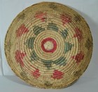 Vintage American Hand Woven 15 1 4  Basket Faded W age                       