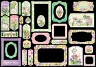 Graphic45 Grow With Love  30pc  Chipboard Tags   Frames Scrapbooking Garden