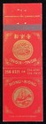 Hong Kong Chinese Food Chelmsford Massachusetts Vintage Matchbook Cover B-2752