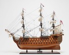 Collectible Hms Victory Large With Table Top Display Case