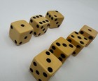 Lot Of 7 Vintage Butterscotch Bakelite Dice Collectible  5 8      
