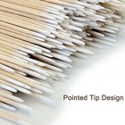 600 Count 4 Inch Pointed Cotton Swabs For Nail With Wood Sticks