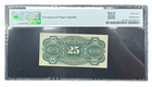 1863 Us 25 Cents Fourth Issue Fractional Currency Fr  1301 Pmg Ms 65 Epq