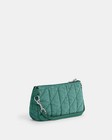 Coach Nolita 19 Green Solid Shoulder Bag Zip Closure Detachable Authentic