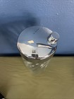 Vintage Art Deco Optic Swirl Glass Cocktail Martini Shaker Chrome Lid