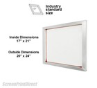 Ecotex   Aluminum Frame Screens For Screen Printing 20  X 24  - 110 White Mesh