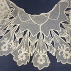 Antique Victorian Embroidered Net Lace Collar 25  Edwardian As Is Restoration