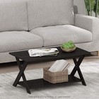  Modern Simplistic Coffee Table 35 4 Inches  X-shaped Legs Espresso