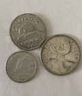 Canada Coin Set 1958   1962     25c 10c 5c     Silver   Nickel     Collectible Lot