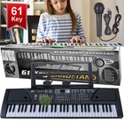 61 Key Music Electronic Keyboard Digital Piano Organ W  Music Stand   Mic 