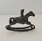 Miniature Cracker Jack Silver Rocking Horse Toy 1920 s