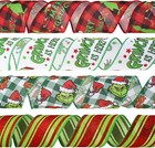 Christmas Ribbon Wired 4 Roll X 5 Yards  For Christmas Decor Crafts
