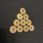 Lot Of 10 Vtg New York City Nyc Subway Transit Authority Tokens Small Y Cutout