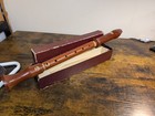 Vintage Dulcet Scholar Wooden Recorder   Box   Cleaning Brush A5