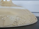 Vintage Torchiere Floor Lamp Shade Embossed Milk Glass Floral Art Nouveau 