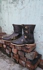 Medieval Leather Boots Renaissance Sca Larp Viking Men s Women Brown Long Boot