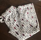 Daydream Womens Wine Glasses Print Plush Soft Pajama Pants New Sz M New