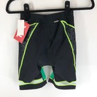 Tyr Mens Competitor 7 Inch Tri Short Triathlon Padded Grippers Black Green Xs