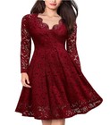 Evening Xmas Party Swing Dress Ladies Women Lace Mini Cocktail