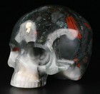 2 8  African Bloodstone Carved Crystal Skull  Realistic  Crystal Healing