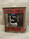 Antique Dairy Fresh 5 Cent Hot Popcorn Counter Display