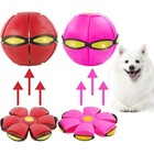 Dog Flying Disc Toy  Flying Saucer Ball For Dogs  Outdoor Games 2pcs Red pink