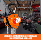 Mini Chain Hoist 1 4 Ton  550 Lbs   10 Ft Lift  Manual Chain Block  Steel Frame