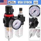 1 4  Air Compressor Oil Water Separator Regulator Moisture Trap In Line Filter 