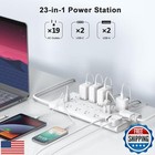 Power Strip Surge Protector  Jcblaon 19 Widely Spaced Outlets With 4 Usb Port