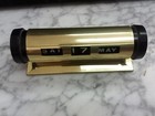 Vintage Black Gold Park Sherman Cylindrical Metal Perpetual Desk Calendar